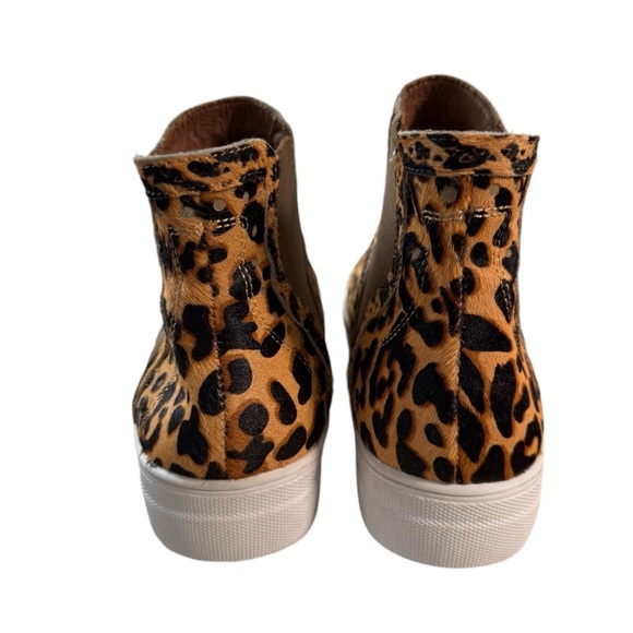Naughty Monkey Sonder Cheetah Leather Pull On Ankle Boot Sneakers - Picture 5 of 9